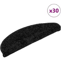 vidaXL Trappmattor 30 st svart 56x17x3 cm