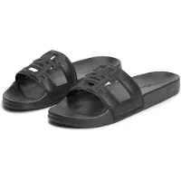 Tommy Hilfiger Pantolette 'TH Monogram Strap Pool' svart