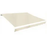 vidaXL Ersättningstyg för markis gräddvit 400x300 cm polyester