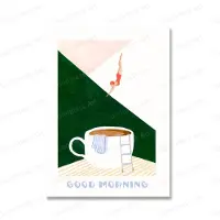 Edelweiss Art Poster Studio Kaffe Poster Canvas Målning God Morgon Kaffe Simmare Djupt Dyk Tryck Modern Nordisk Väggkonst Bilder för Kök Heminredning 70x100cm No Framed vinröd