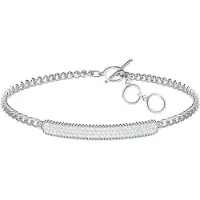 Swarovski Medaljongserie Silver Hänge Kedja Armband Damarmband 5528194 White