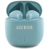 GUESS Bluetooth-hörlurar GUTWSJ14ESGQ TWS + dockningsstation turkos/turkos Tryckt Classic Logotyp