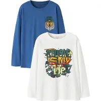 Name it Tröjor - NkmVeldo - 2-pack - Cloud Dansare/Delft - - 9-10 år (134-140) - Tröja