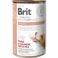 Brit Veterinary Diet Renal Tuna&amp;Salmon&amp;Pea njurfoder för hundar 24x400g