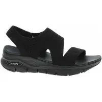 SKECHERS för kvinnor. 119458 Sandaler Arch Fit - Brightest Day svart (37), 1 till 3 cm, Kardborreband, Casual