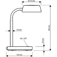 MAUL LED skrivbordslampa | Abby | vit