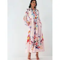 MSN Collection Blommig Maxiklänning A-Linje