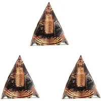 Typecat 3X 6Cm Kristallgrus Spiral Pyramid Spiral Coil Pyramid Handgjord Heminredning Hantverk Spiral KoppartråD