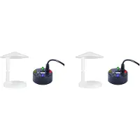 Wella 2X USB 4 LED-Ultraljudsdimmaskin med Stänkskydd, Inomhusfontän Vattenfunktion Bärbar Reptil-Dimma Luftfuktare
