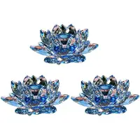 Semoic 3X E Kristall Lotus Blomma Statyett Alla Hjärtans Bröllopsdekor Glas Hantverkskollektion Pappersbordsdekorationer Souvenirpresent