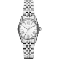 Michael Kors Dam Lexington Glitz-klocka, silverfärgad urtavla, stålarmband MK3228