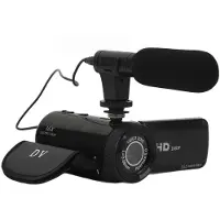 INF HD-Digitalkamera med Vidvinkelobjektiv Black