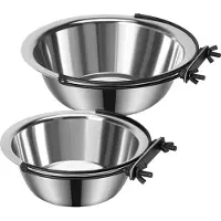 Exogio Hundskålar, skål för bur, 2-pack mat- och vattenskålar