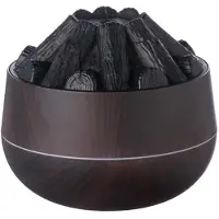 Tlily 300 Ml Bonfire Luftfuktare USB Noiseless Flame Essential Diffuser Auto-Off för Hemmakontor Gym Dark Wood Grain