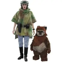 Hot toys Figur MMS551 - Star Wars : Return Of The Jedi - Princess Leia & Wicket