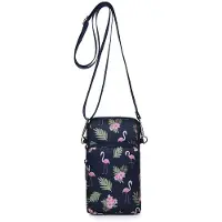 INF Multifunktionell väska för stor skärmtelefon och tillbehör med justerbar rem Flamingo Pattern