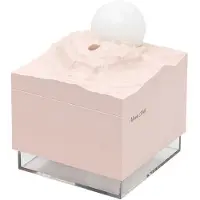 Tlily Aroma Diffuser Cool Mist Luftfuktare LED Moon Lamp Eterisk Oil Aroma Diffuser och Night Light Rosa