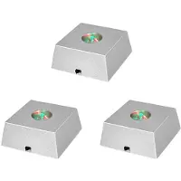 Melitt 3X LED Sten Display Bas Färgglad Föränderlig Ljus Kristall Tower Light Hemdekoration Statyett Display Stand