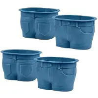 Melitt Jeansstil Silikonmuffin, Silikonmuffinfodral, Silikonbakmuggar, Silikonmuffinskoppar,Minijeansstil 4st