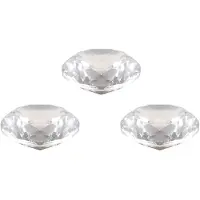 Semoic 3st 80 mm K9 Kristalldiamant Pappersdekorativ Dekorativ Regnbågsmaskin Prismaglas Diamanter Bröllopsrum Skrivbordsdekorationer A