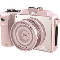 INF Digitalkamera 4K/48MP/18X digital zoom/stabilisering/autofokus/dubbelkamera Pink