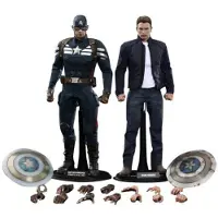 Hot toys Figur MMS243 - Marvel Comics - Captain America : The Winter Soldier - Captain America & Steve Rogers