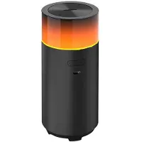 Tlily LED-Ljusfuktare Aromaterapimaskin USB Tyst Eterisk Oljespridare Nattljus Dimning Luftfuktare Svart