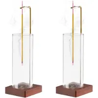 Jehiatek 2-pack rökelsehållare, yogatimer, aromaterapi-stativ, förhindrar aska som flyger, brännare för rökelsepinnar, med avtagbart glas
