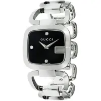 Gucci YA125406 G Diamonds Black Ladies Watch