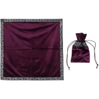 Tlily Tarotkort Bordsduk Altare Duk SammetsspåDom Wicca Duk med TarotpåSe (Lila)