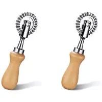 ISTOVO 2X Konditorivaror Hjulskärare - Pasta Skärhjul - Ravioli Crimper Cutter Hjul Deg Cutter för Kök Pasta Tillbehör