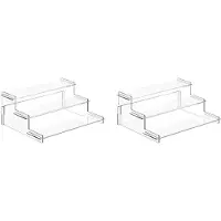 Wella 2X Acrylic Risers Display Stand, Cupcake Holder, Parfym Organizer Stand, Display Hylla för Figurer och Samling