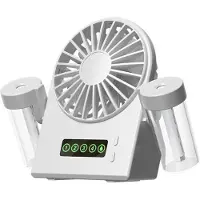 Typecat Dubbelspray skrivbordsfläkt luftfuktare 2-i-1 USB bärbar digital display