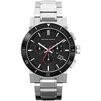 Burberry BU9380 Svart urtavla kronograf rostfritt stål herrklocka