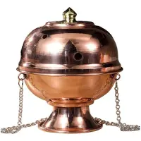 Jojomino Multifunktionell Hängande Brännare Koppargraverad Aromaterapiugn Meditationsugn Altare Dekorativa 15 cm Höga