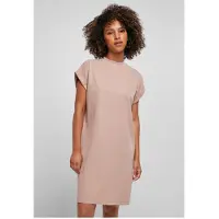 Build Your Brand Extended Short Sleeve Short Dress Rosa 4XL Kvinna