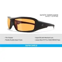 Edge Hamel - Black Thin Temple / Tiger's Eye Vapor Shield