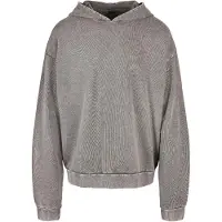 Build Your Brand Acid Washed Oversized Tröja Med Huva