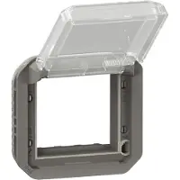 Legrand mosaikadapter transparent 2 moduler antracit