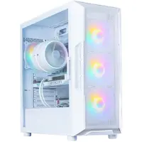 Zalman i3 NEO V2 - Mid tower - ATX - genomskinlig sidopanel (härdat glas) - ingen strömförsörjning (ATX) - vit - USB/ljud