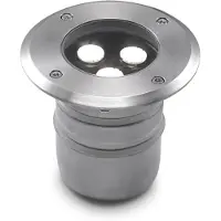 LEDS-C4 Vattenbeständig LED-lampa Aqua Recessed AISI 316, Aluminium / grå / zink, Rostfritt stål
