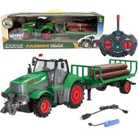 Woopie traktor med släp RC-styrd 1:24