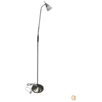 Paul Neuhaus Golvlampa Pino, dimbar, Aluminium / grå / zink, Vardagsrum / matsal, Metall, Golvlampa