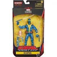 Hasbro Legends Series Deadpool 6-tums Actionfigur med Premiumdesign och 4 Tillbehör, Blå
