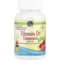 Nordic Naturals , Vitamin D3 Gummies Barn, Vild Vattenmelon Splash, 400 IU, 60 Gummies