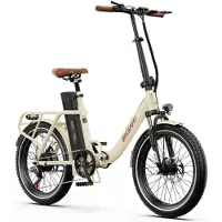 ONESPORT OT16 Elcykel 20 Däck 250W Motor 48V 17Ah Batteri vit