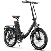 ONESPORT OT16 Elcykel 20 Däck 250W Motor 48V 17Ah Batteri brun