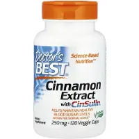 Doctors Best , Kanelextrakt med CinSulin, 250 mg, 120 Veggie Capsulor