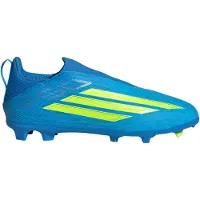 Adidas F50 League Laceless Fg/ag Ice Cold Precision - Lucid Ray Blue/gul/light Utility Aqua Barn, storlek 28