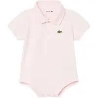 Lacoste Body k/ä - Piqué - Flamingo m. Logo - - 12 mån - Body K/Ä